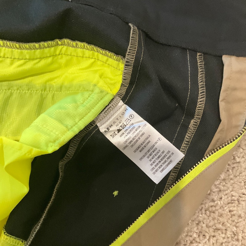 P.E NATION PROPEL SKIRT. SIZE: XS, BROWN/NEON YELLOW. - Picture 8 of 14